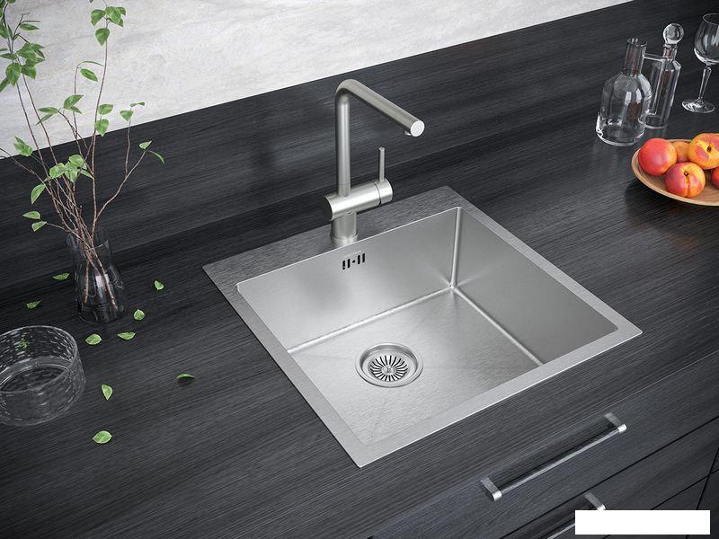 Кухонная мойка Paulmark Kroner PM705151-BS- фото4