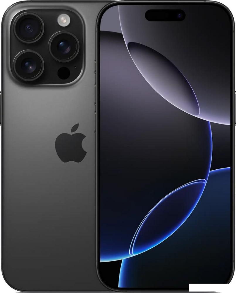 Смартфон Apple iPhone 16 Pro Dual SIM 256GB (черный титан)- фото