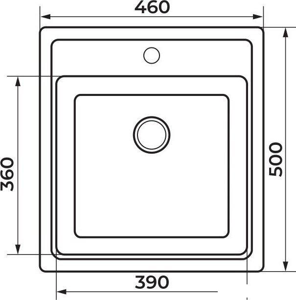Кухонная мойка Granrus GR-460 (антрацит)- фото4