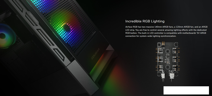 Корпус Cougar Airface RGB CGR-5ZD1W-AIR-RGB- фото4