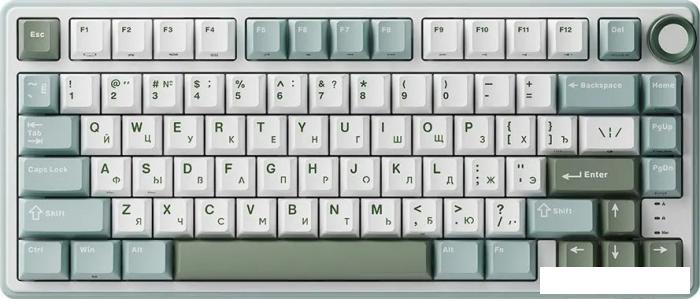 Клавиатура Royal Kludge R75 RGB (Sky Cyan, RK Silver)- фото2