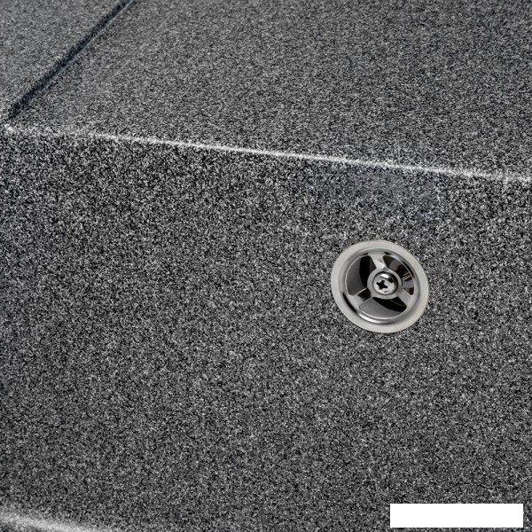 Кухонная мойка Saniteco Fama (графит с сифоном)- фото4