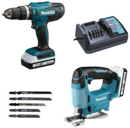 Makita DK18B59Y (шуруповерт, лобзик, 2 АКБ)- фото