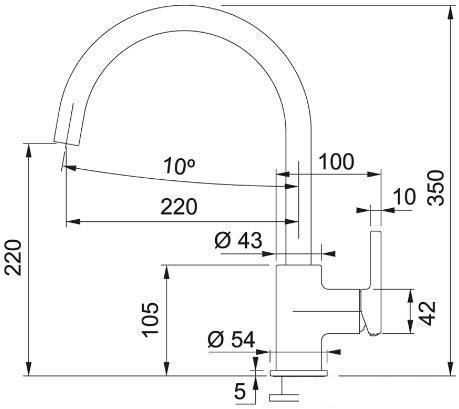 Смеситель Franke Lina XL 115.0626.019 (черный матовый)- фото2