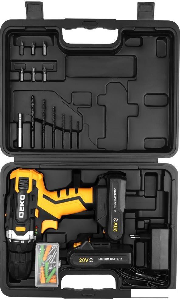 Дрель-шуруповерт Deko Banger 20V ONE + Set 63 083-1043 (с 2-мя АКБ, кейс)- фото3