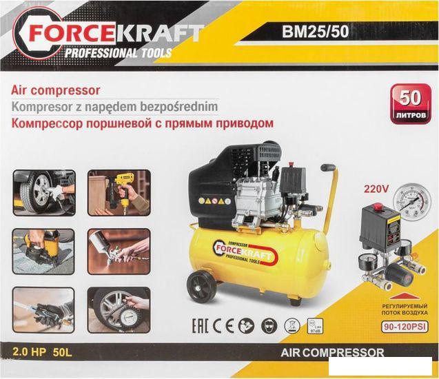 Компрессор ForceKraft FK-BM25/50- фото4