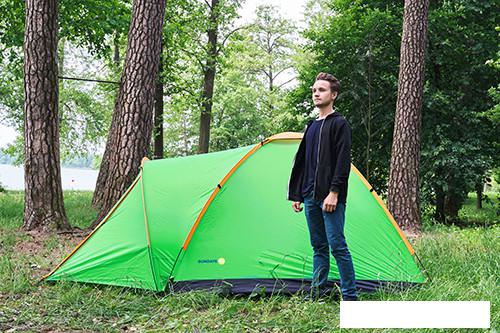 Треккинговая палатка Sundays Camp 4 (зеленый/желтый)- фото2