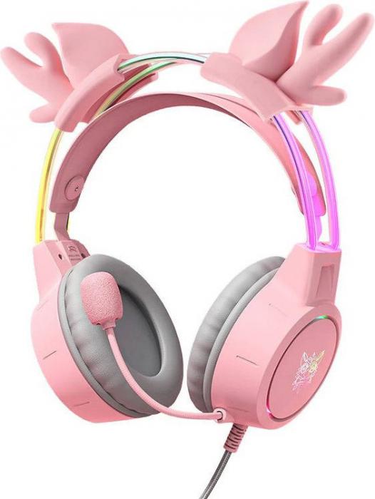 Наушники Onikuma X15 Pro Deer Ears (розовый)- фото