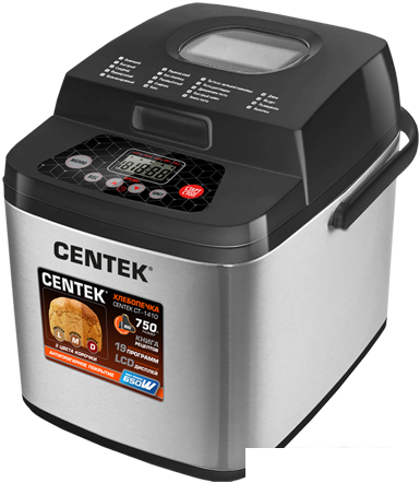 Хлебопечка CENTEK CT-1410 (черный)- фото