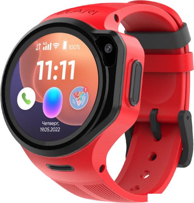 Детские умные часы Elari KidPhone 4GR M (красный)- фото