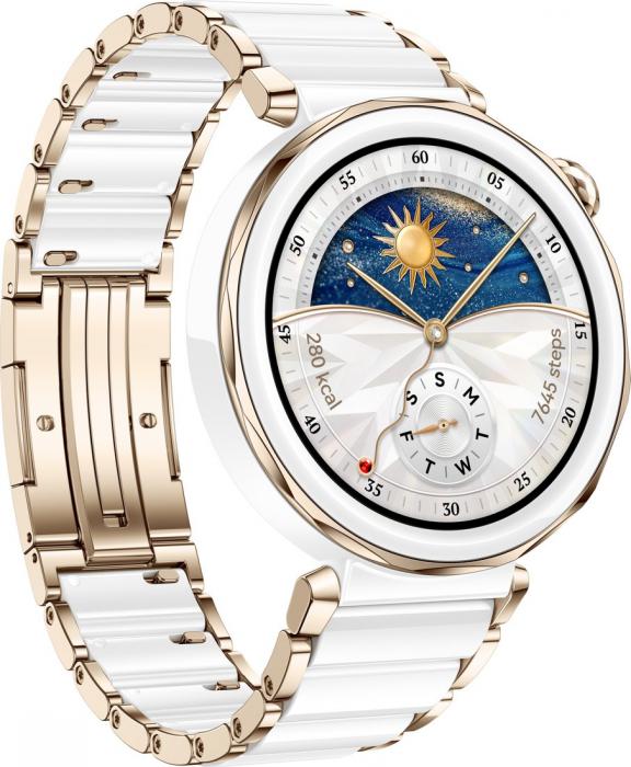 Умные часы Huawei Watch GT 5 Pro 42 мм (керамический белый)- фото2