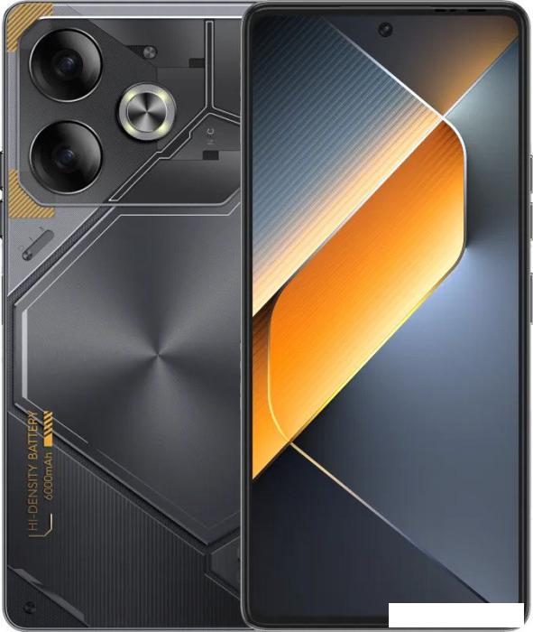 Смартфон Tecno Pova 6 12GB/256GB (серый метеорит)- фото
