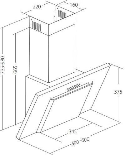 Кухонная вытяжка Akpo Java Eco 60 WK-4 (черный)- фото3