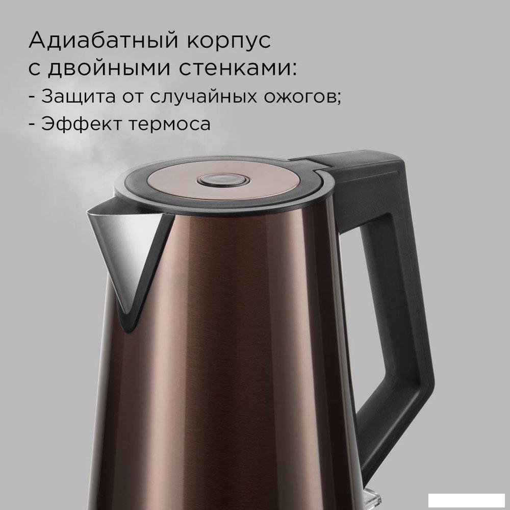 Электрический чайник Redmond (Редмонд) KM244 (коричневый)- фото2