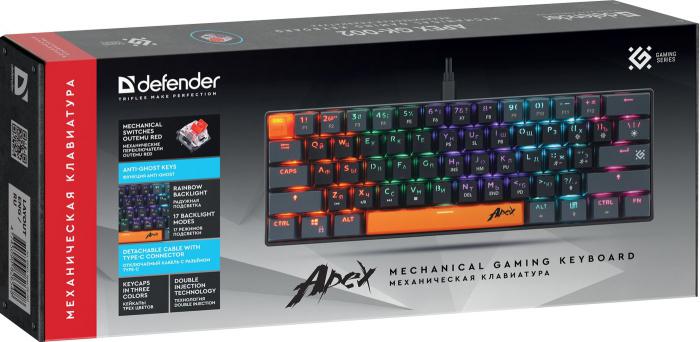 Клавиатура Defender Apex GK-002 (черный/серый)- фото3