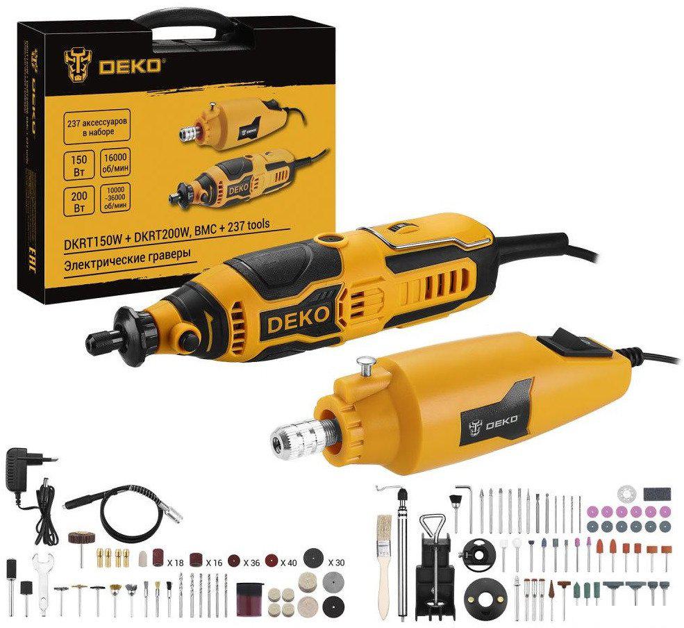 Deko DKRT150W и DKRT200W SET 237 083-1068 (набор граверов, оснастка, кейс)