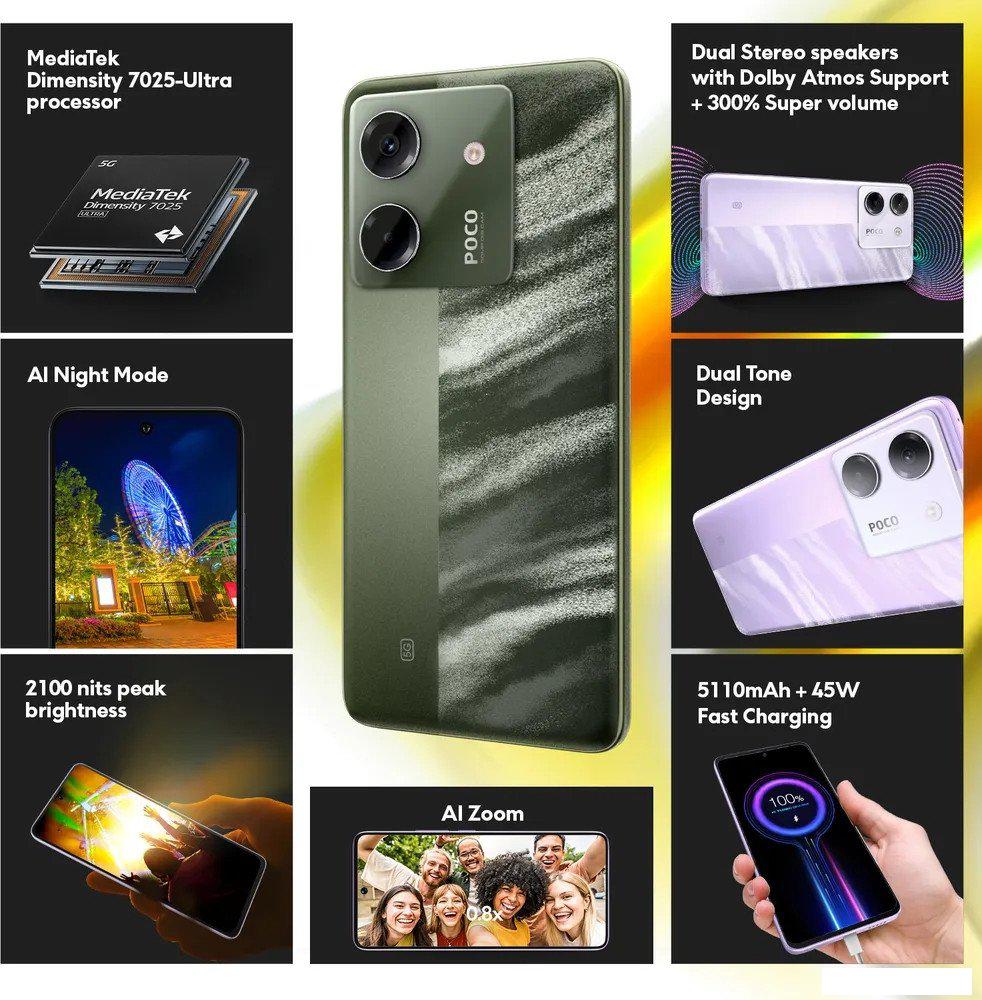 Телефон POCO M7 Pro 5G 8GB/256GB международная версия (зеленый)- фото2