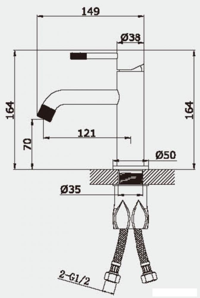 Смеситель Vieir 402511-G- фото2