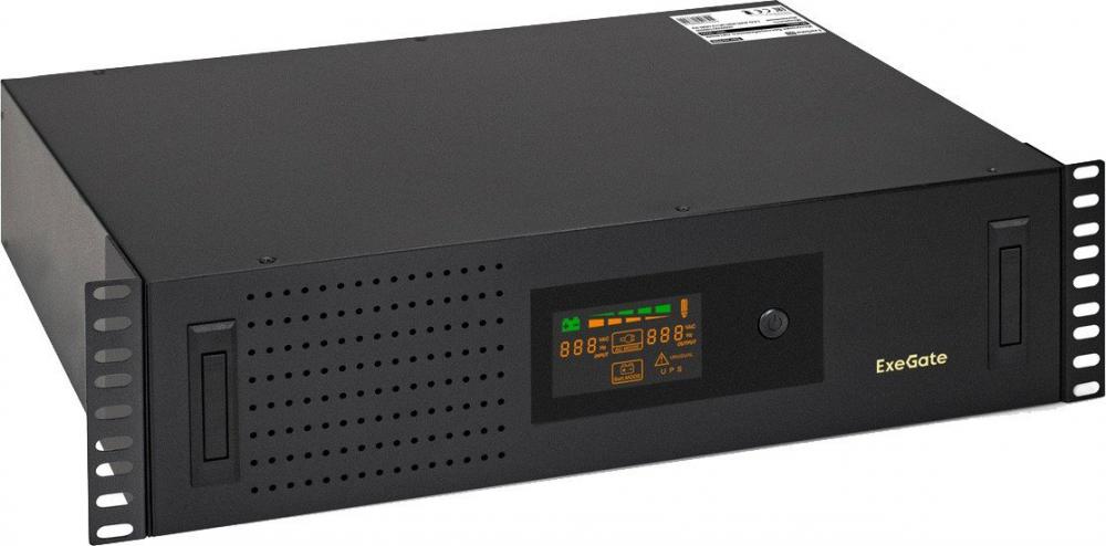 Источник бесперебойного питания ExeGate ServerRM UNL-3000.LCD.AVR.2SH.3C13.USB.3U- фото