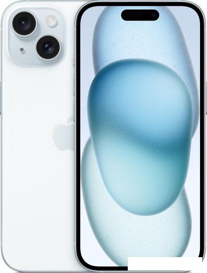 Смартфон Apple iPhone 15 Dual SIM 128GB (голубой)- фото