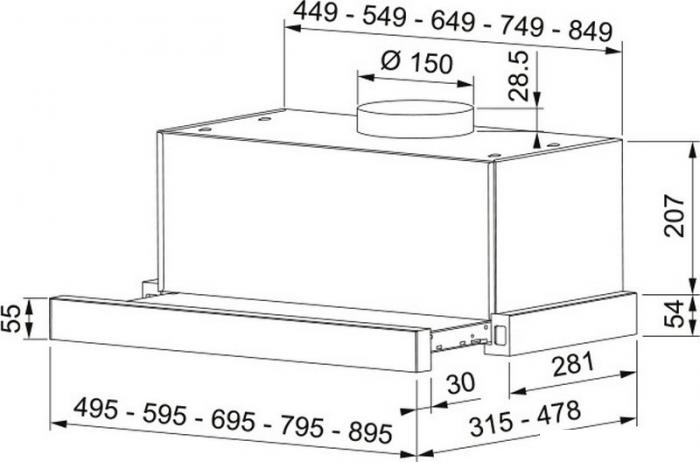 Кухонная вытяжка Franke Touch WH 60 315.0702.968- фото4