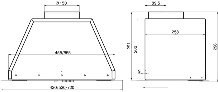 Кухонная вытяжка Elikor Врезной блок Flat 52П-650-К3Д (топленое молоко)- фото2
