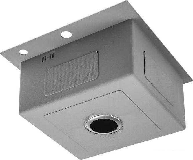Кухонная мойка Saniteco 4848 (с сифоном, дозатором и коландером)- фото4