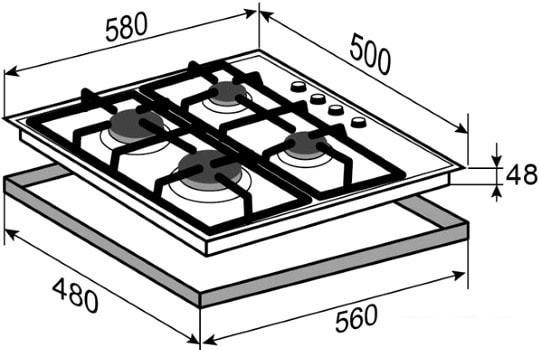 Варочная панель Zigmund & Shtain GN 98.61 B- фото2