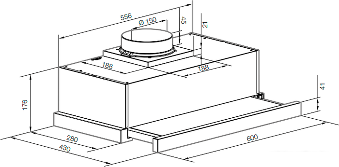 Кухонная вытяжка Graude DHF 60.0 EL- фото2