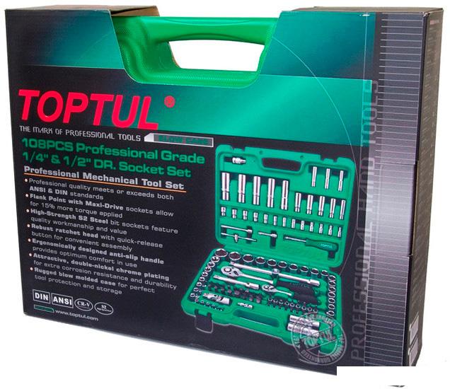 Универсальный набор инструментов Toptul GCAI108R 108 предметов- фото4