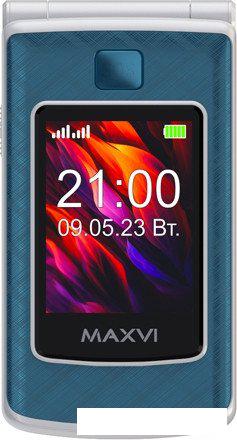 Телефон Maxvi E28 (голубой)- фото4