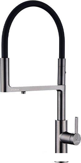 Смеситель Paulmark Tornado TO213402-GB (глянцевый черный)- фото