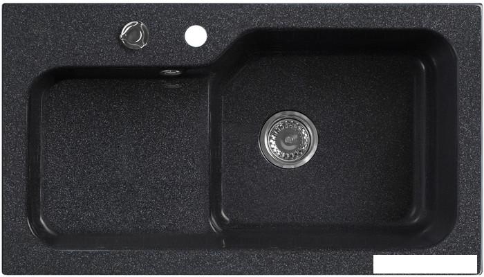 Кухонная мойка Belux SG-REC-HALF-8045 (черный)