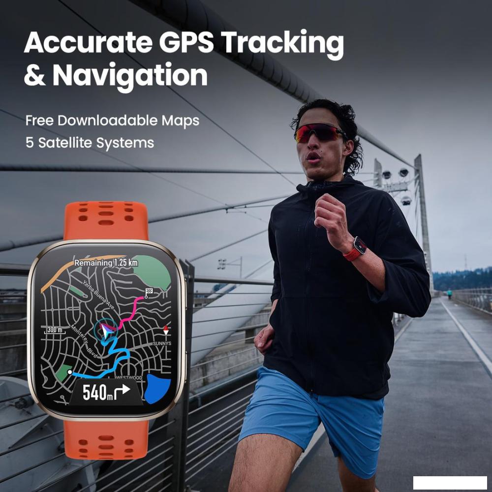 Умные часы Amazfit Bip 6 (серебристый, с серым силиконовым ремешком)- фото4