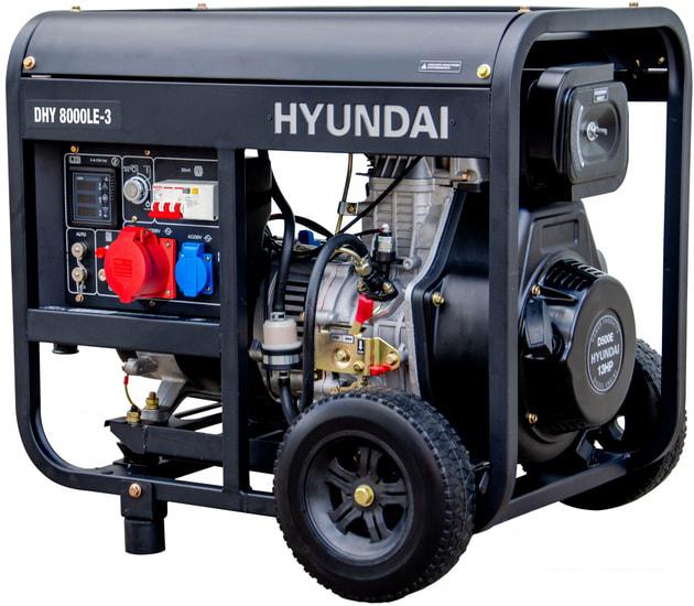 Дизельный генератор Hyundai DHY 8000LE-3- фото
