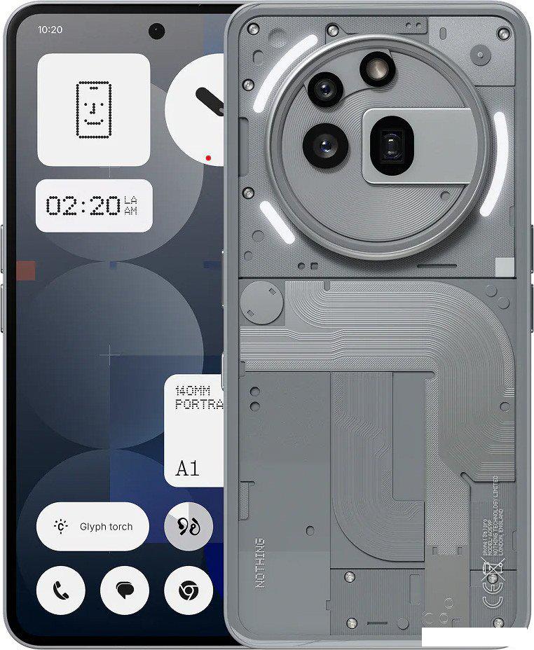 Телефон Nothing Phone (3a) Pro 12GB/256GB (серый)- фото