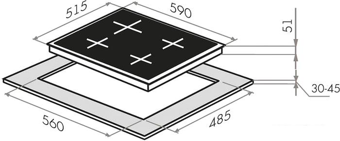 Варочная панель HOMSair HGS646S- фото2