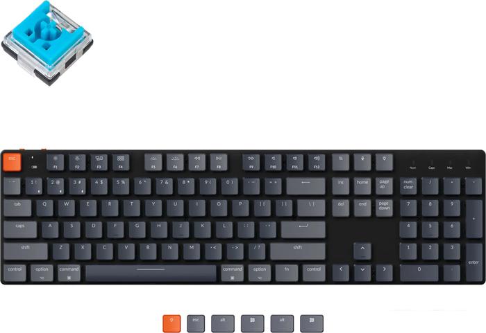 Клавиатура Keychron K5 SE RGB K5SE-E2-RU (Keychron Low Profile Optical Blue)- фото