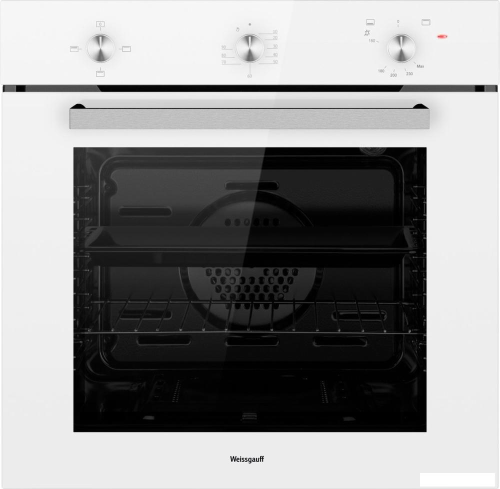 Газовый духовой шкаф Weissgauff WGO 702 White Glass- фото