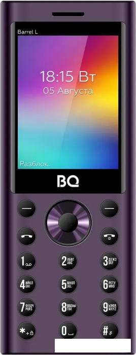Кнопочный телефон BQ BQ-2458 Barrel L (фиолетовый)- фото2