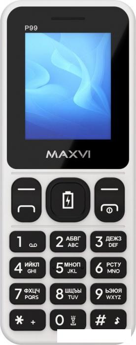 Кнопочный телефон Maxvi P99 (белый)- фото2