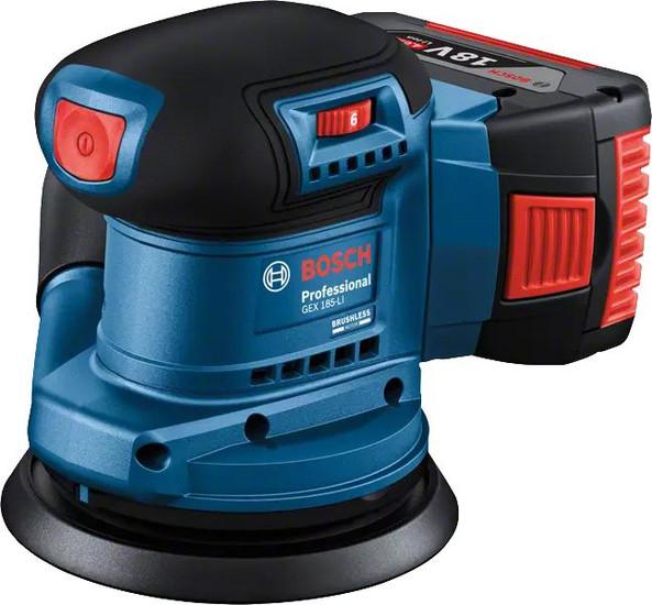 Эксцентриковая шлифмашина Bosch GEX 185-LI Professional 06013A5020 (без АКБ)- фото2