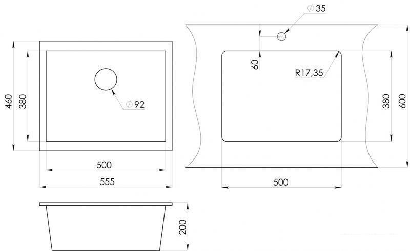 Кухонная мойка Granula 4451 (алюминиум)- фото2