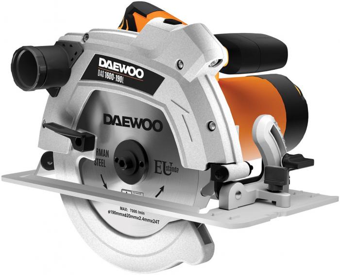 Дисковая (циркулярная) пила Daewoo Power DAS 1600-190L- фото