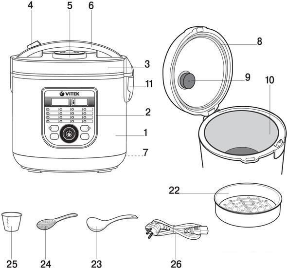 Мультиварка Vitek VT-4282- фото3