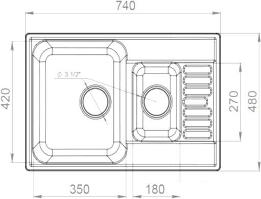 Кухонная мойка GranFest QUARZ Z-21K (черный)- фото4
