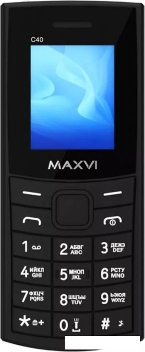 Кнопочный телефон Maxvi C40 (черный)- фото2