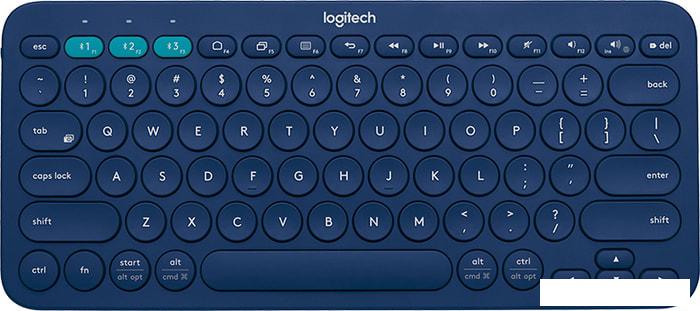 Клавиатура Logitech Multi-Device K380 Bluetooth 920-007597 (синий, нет кириллицы)- фото