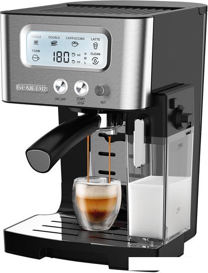 Рожковая помповая кофеварка Sencor SES 4090 SS- фото