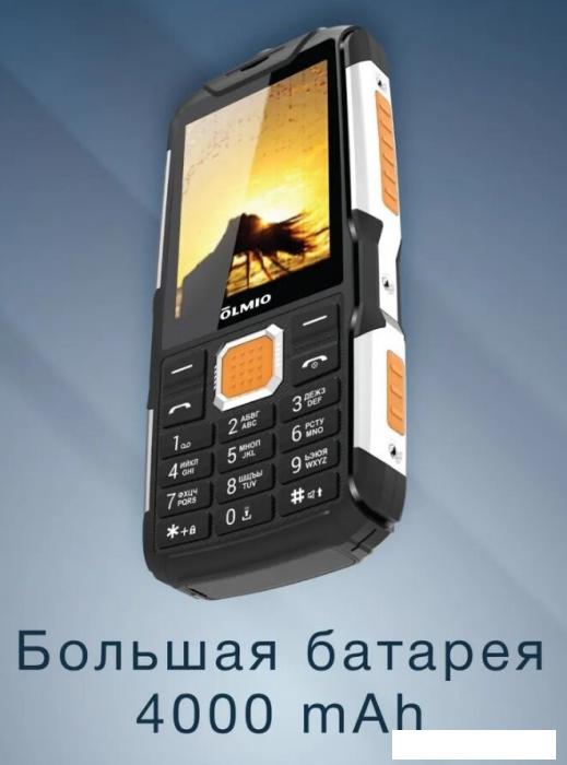 Кнопочный телефон Olmio X14 (черный/оранжевый)- фото3